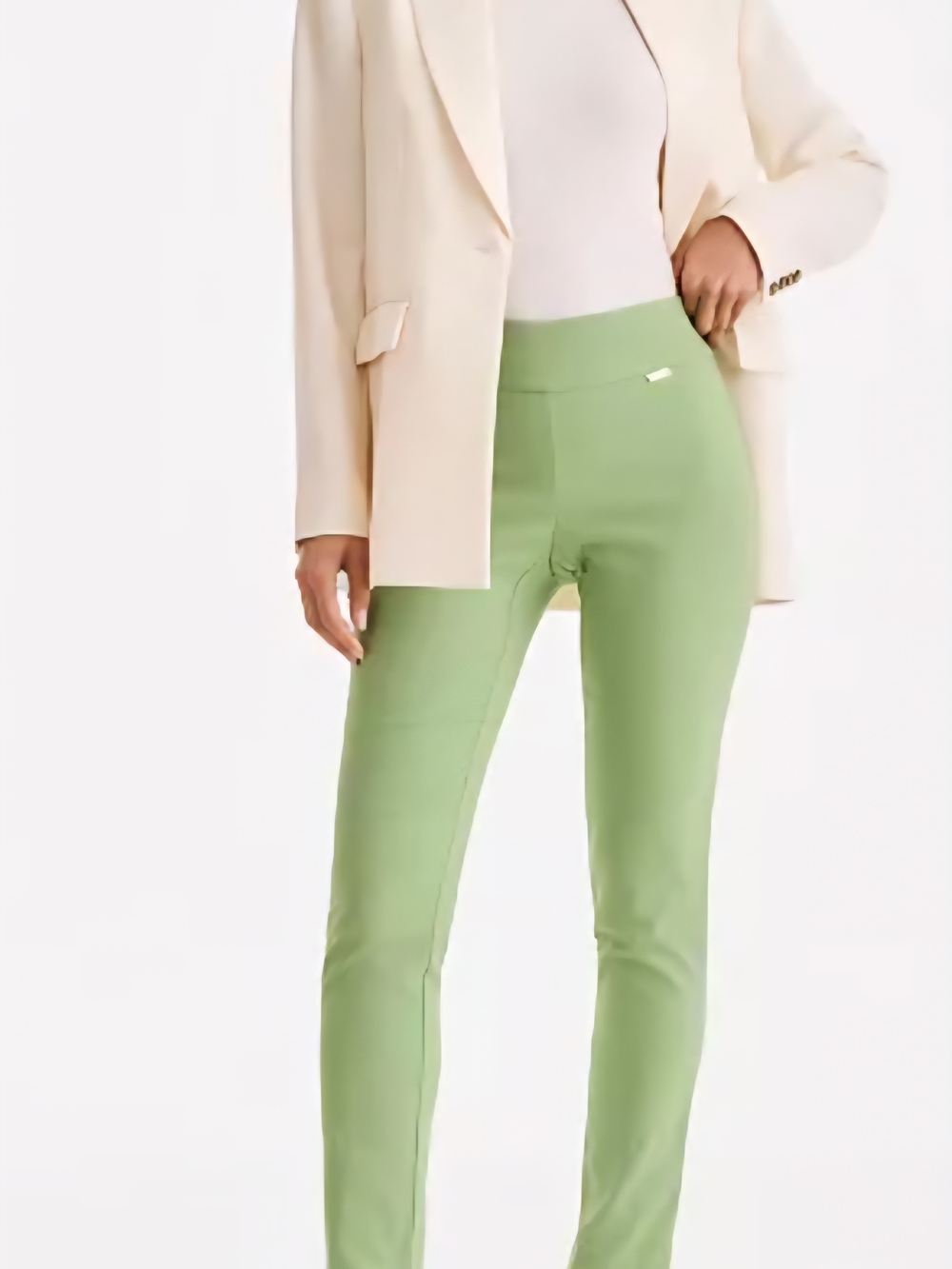 INC International Concepts Light Green Ponte Skinny Pants